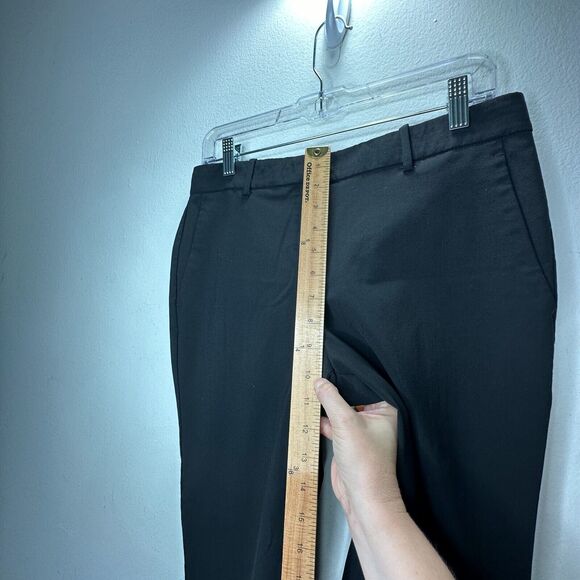 Theory Black The Testra 2B Straight Leg Wool Stretch Classic Crop Trousers 8 - Picture 12 of 15